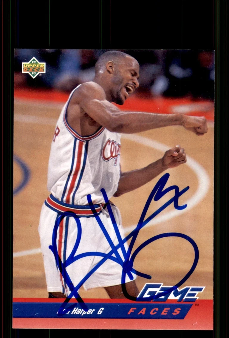 Signed Basketball Card Auto Ron Harper 1992-93 Upper Deck #495 Clippers
