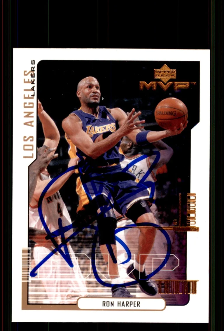 Signed Basketball Card Auto Ron Harper 2000-01 Upper Deck MVP #79 Lakers