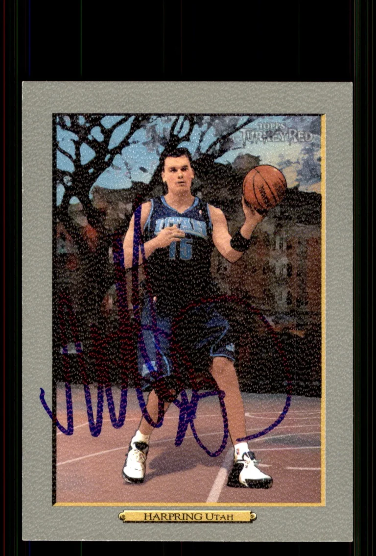 Signed Basketball Card Auto Matt Harpring 2006-07 Topps Turkey Red #129 Jazz