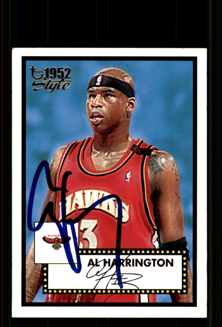 Signed Basketball Card Auto Al Harrington 2005-06 Topps 1952 Style #38 Hawks