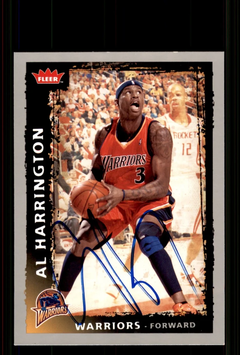 Signed Basketball Card Auto Al Harrington 2008-09 Fleer #159 Warriors