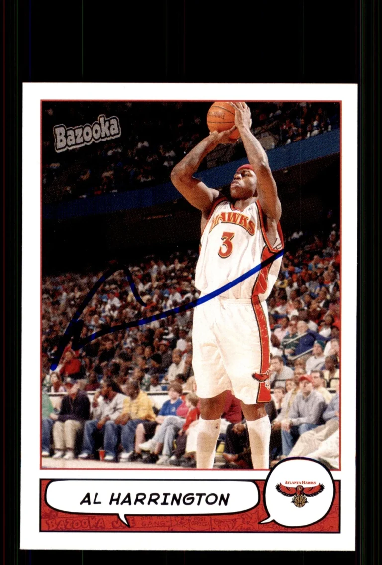 Signed Basketball Card Auto Al Harrington 2004-05 Bazooka #17 Atlanta Hawks