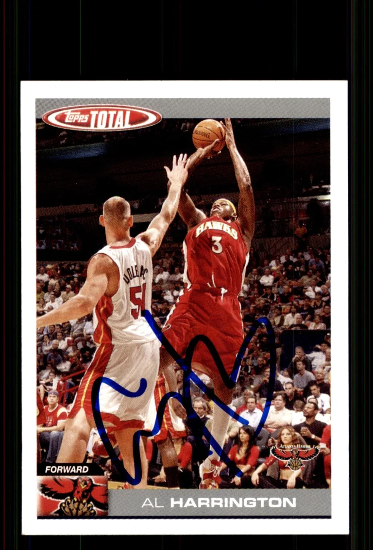 Signed Basketball Card Auto Al Harrington 2004-05 Topps Total #53 Atlanta Hawks