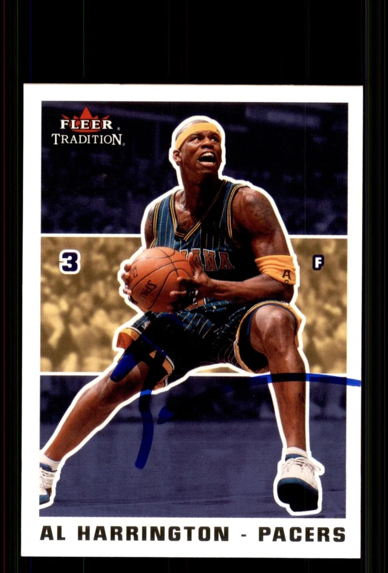 Signed Basketball Card Auto Al Harrington 2003-04 Fleer Tradition #114 Pacers