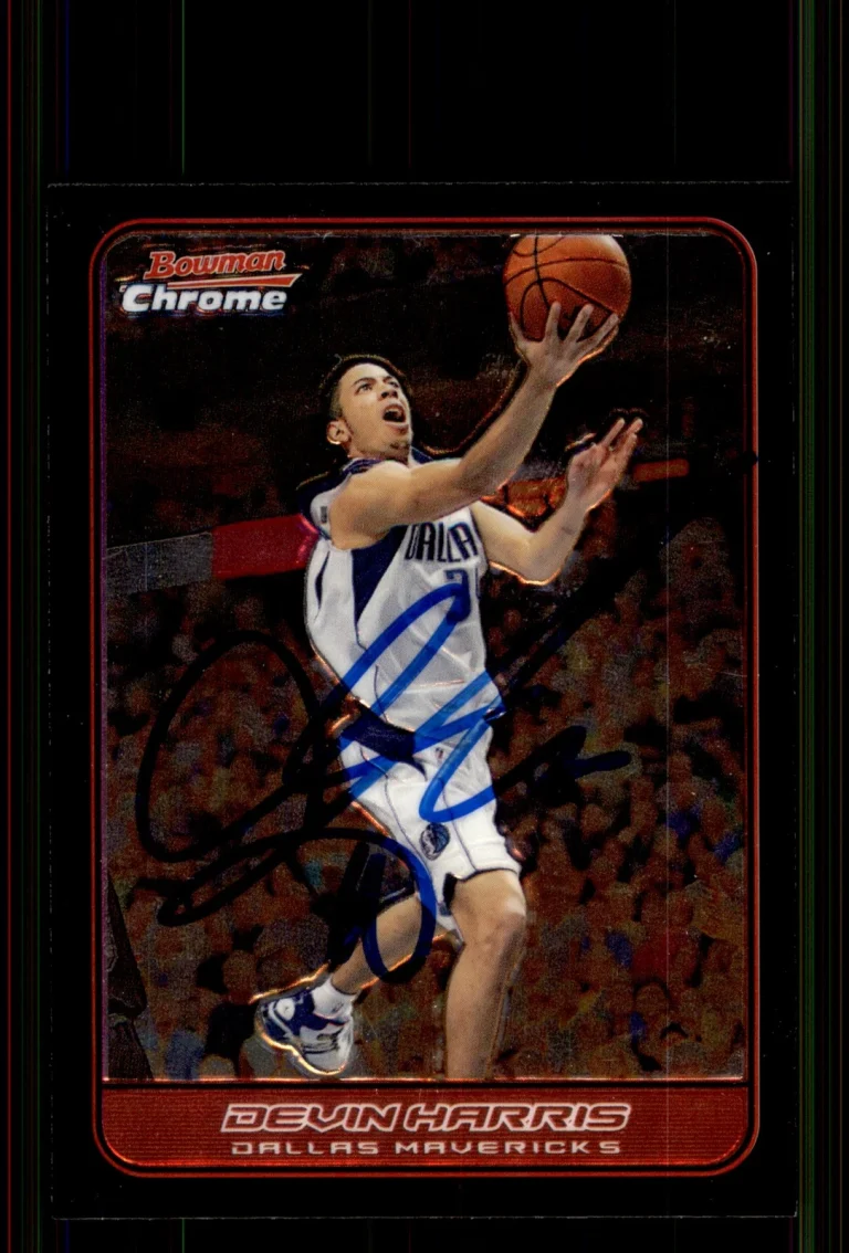 Signed Basketball Card Auto Devin Harris 2006-07 Bowman Chrome #64 Mavericks