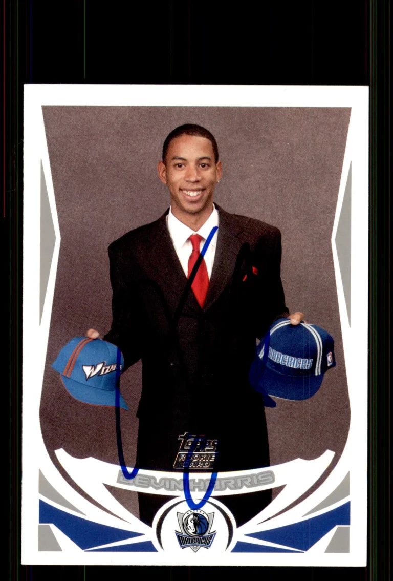 Signed Basketball Card Auto Devin Harris 2004-05 Topps #225 Dallas Mavericks