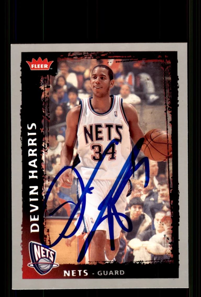 Signed Basketball Card Auto Devin Harris 2008-09 Fleer #65 New Jersey Nets