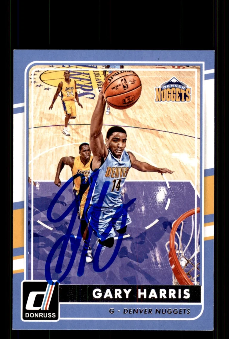 Signed Basketball Card Auto Gary Harris 2015-16 Donruss #109 Denver Nuggets