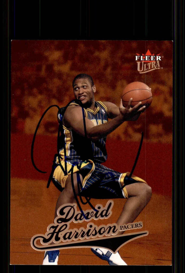 Signed Basketball Card Auto David Harrison 2004-05 Fleer Tradition #206 Pacers