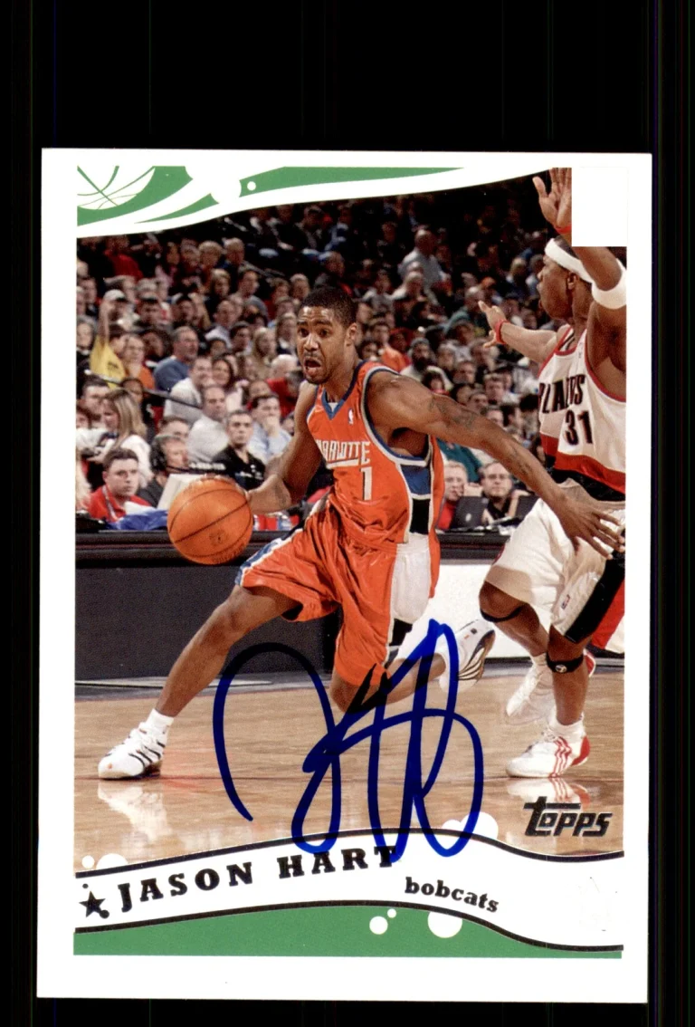Signed Basketball Card Auto Jason Hart 2005-06 Topps #27 Charlotte Bobcats