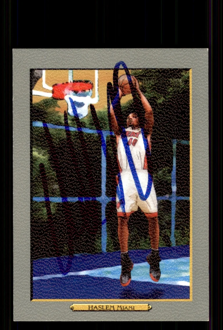 Signed Basketball Card Auto Udonis Haslem 2006-07 Topps Turkey Red #166 Heat
