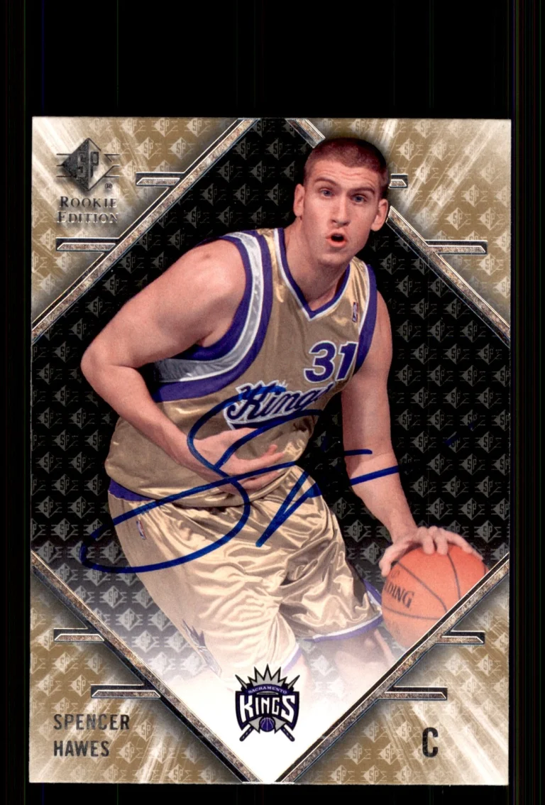 Signed Basketball Card Auto Spencer Hawes 2007-08 SP Rookie Edition #67 Kings