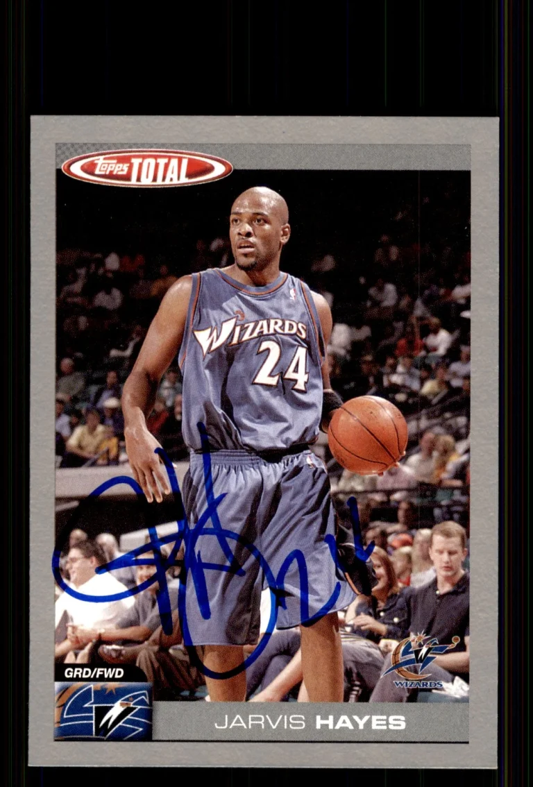 Signed Basketball Card Auto Jarvis Hayes 2004-05 Topps Total #132 Wizards