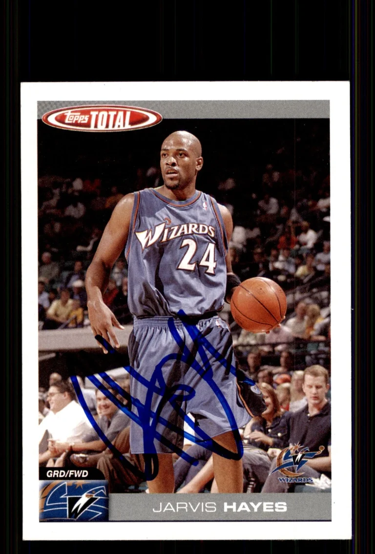 Signed Basketball Card Auto Jarvis Hayes 2004-05 Topps Total #132 Wizards