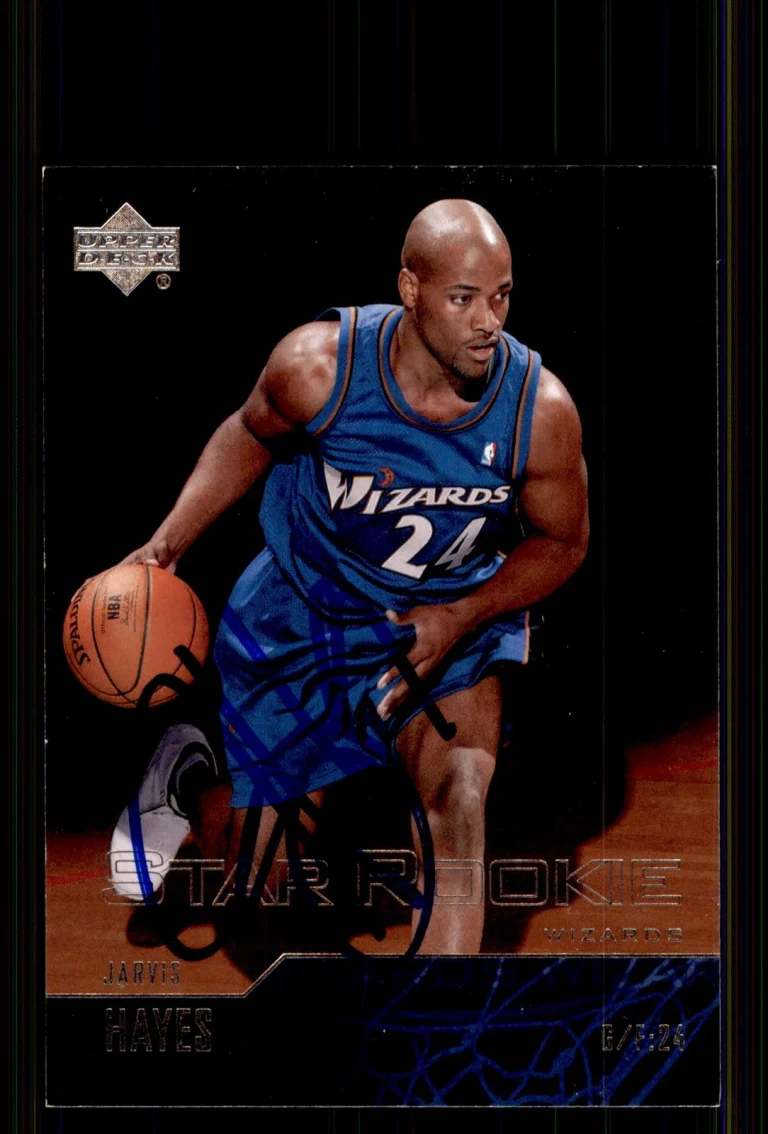 Signed Basketball Card Auto Jarvis Hayes 2003-04 Upper Deck #310 Wizards
