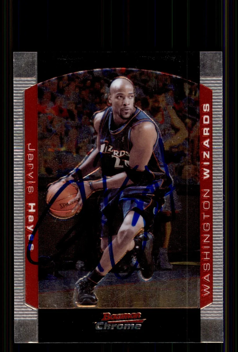 Signed Basketball Card Auto Jarvis Hayes 2004-05 Bowman Chrome #26 Wizards