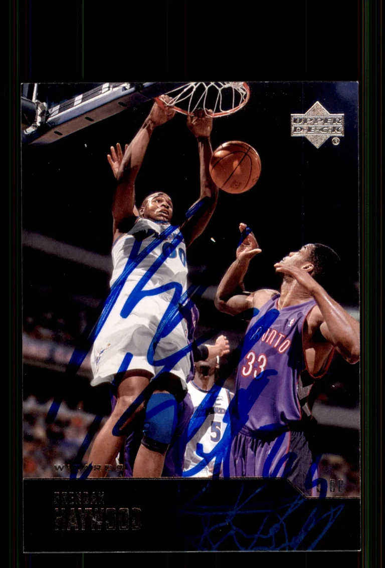 Signed Basketball Card Auto Brendan Haywood 2003-04 Upper Deck #291 Wizards
