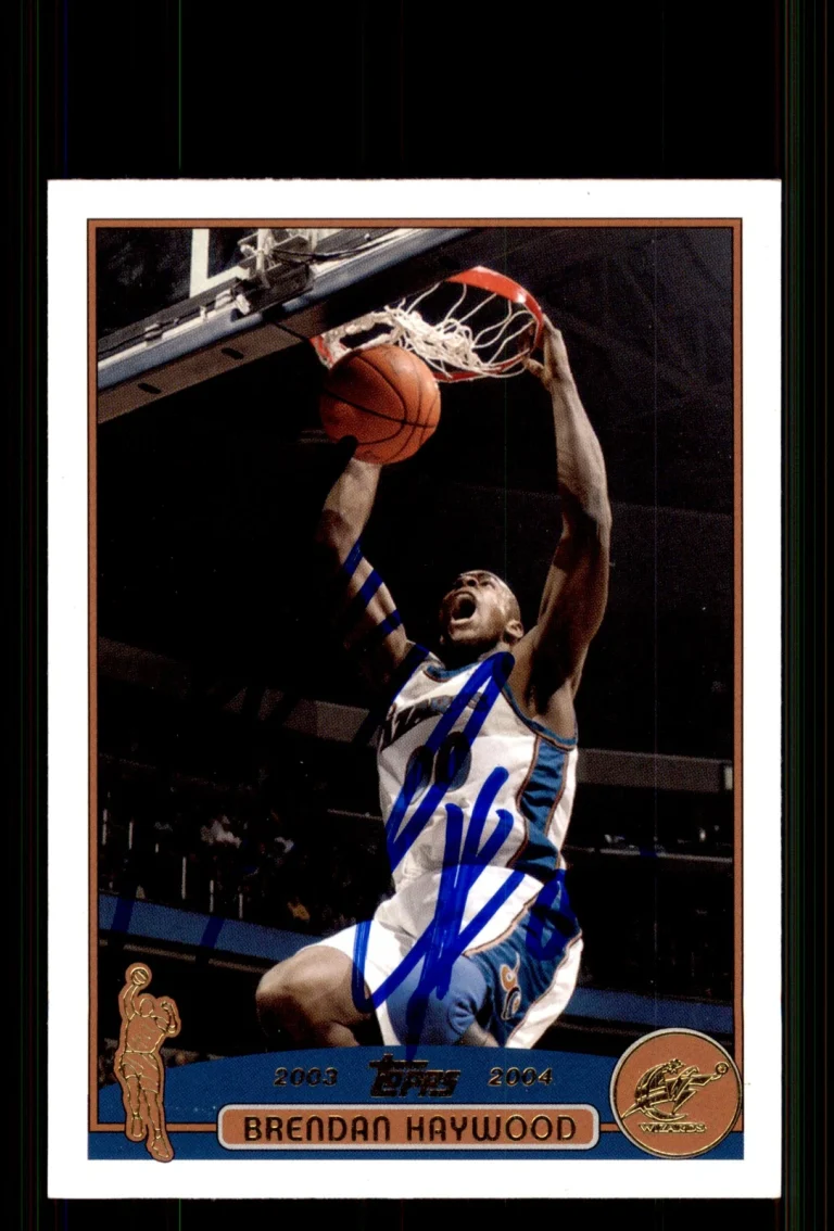 Signed Basketball Card Auto Brendan Haywood 2003-04 Topps #112 Wizards