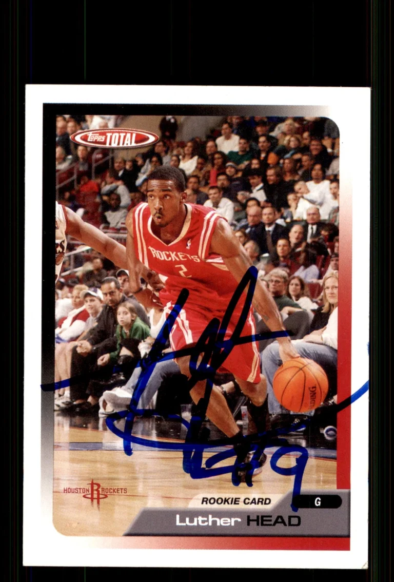 Signed Basketball Card Auto Luther Head 2005-06 Topps Total #221 Rockets