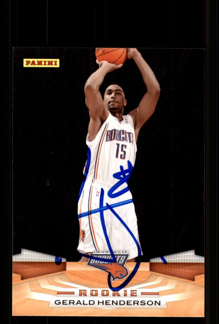 Signed Basketball Card Auto Gerald Henderson 2009-10 Panini #362 Bobcats