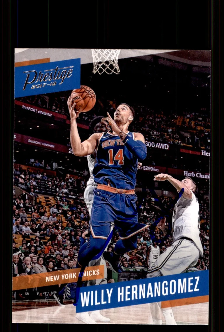 Signed Basketball Card Auto Willy Hernangomez 2017-18 Panini Prestige #65 Knicks