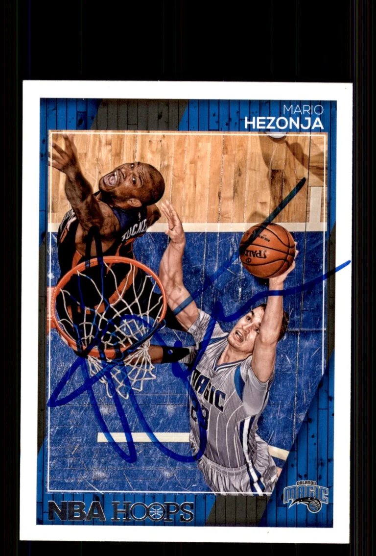 Signed Basketball Card Auto Mario Hezonja 2016-17 Hoops #76 Orlando Magic