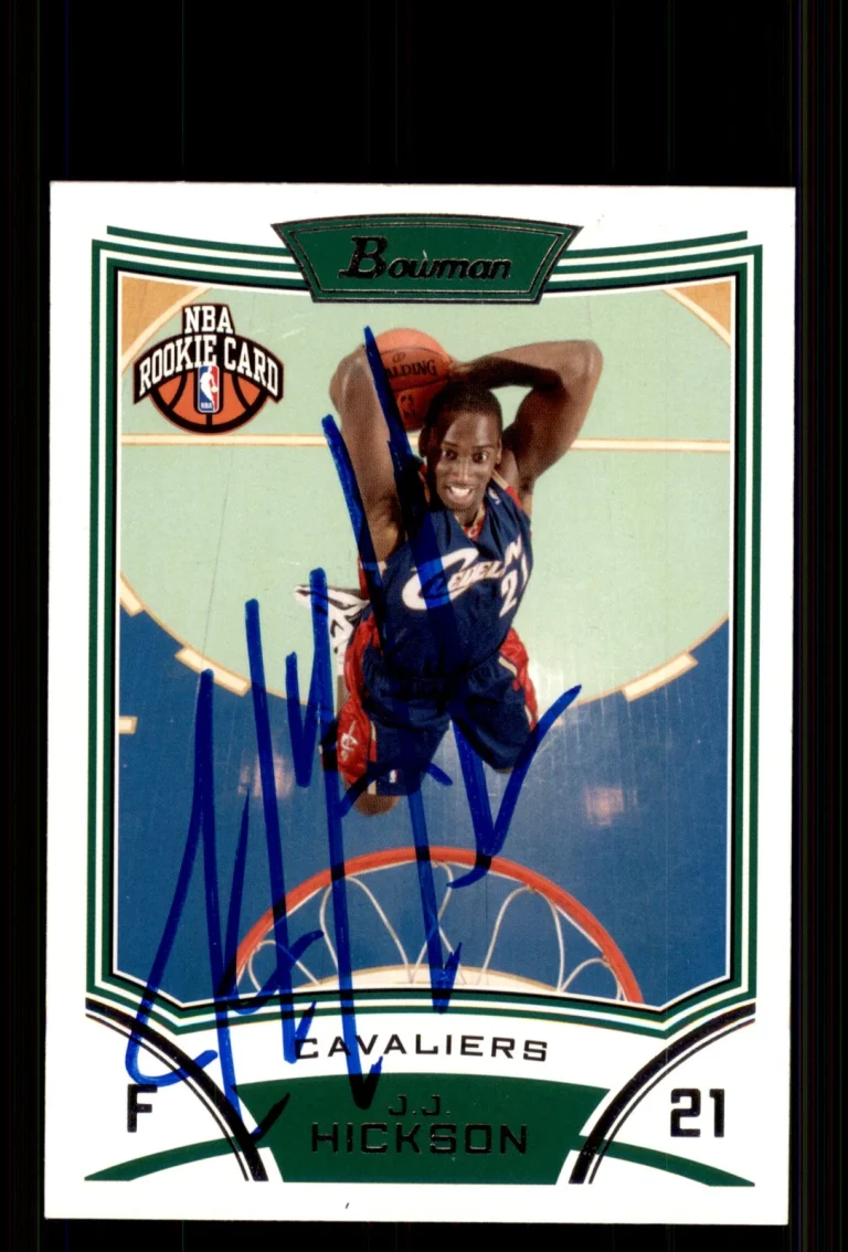 Signed Basketball Card Auto J.J. Hickson 2008-09 Bowman #128 Cleveland Cavaliers