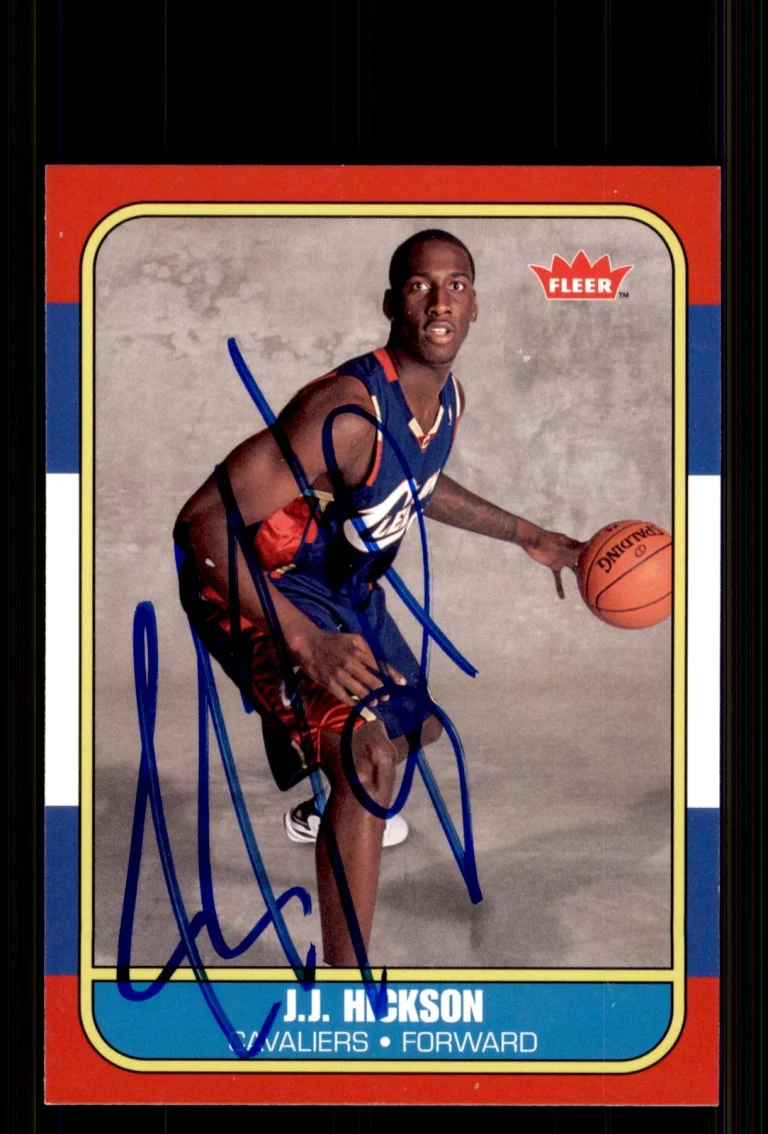 Signed Basketball Card Auto J.J. Hickson 2008-09 Fleer #86R-180 Cavaliers