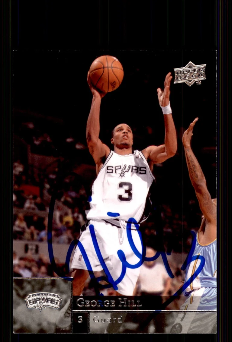 Signed Basketball Card Auto George Hill 2009-10 Upper Deck #179 Spurs
