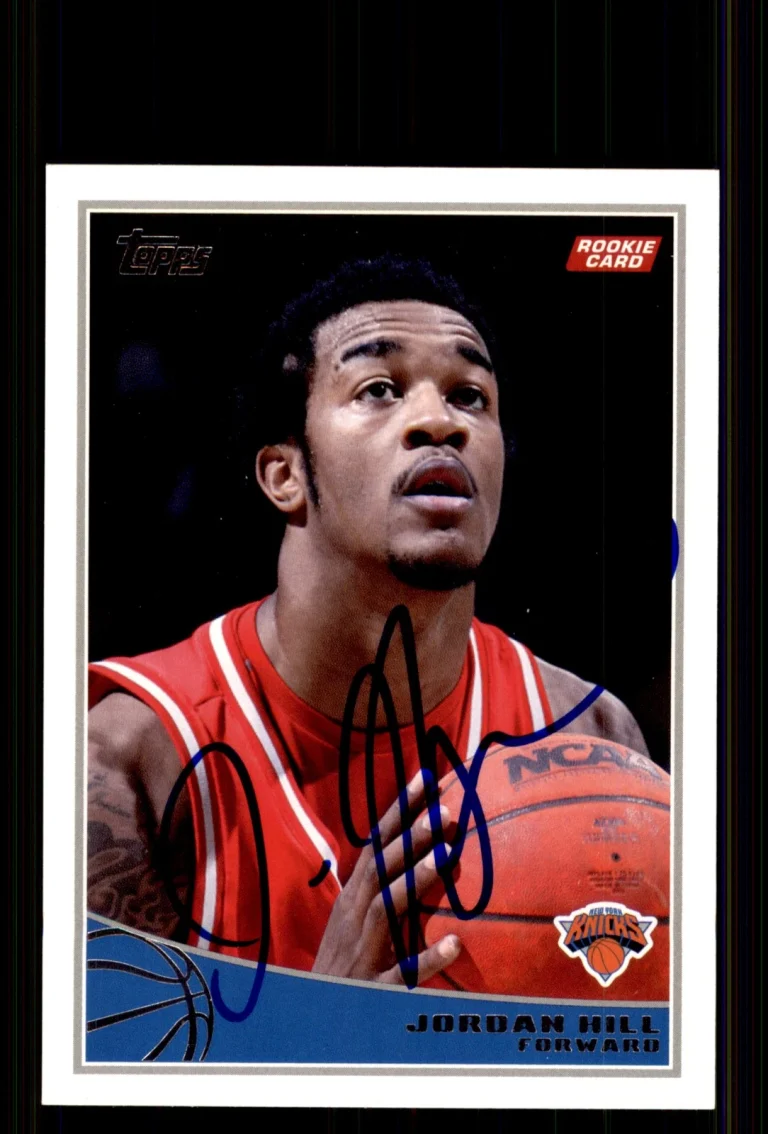 Signed Basketball Card Auto Jordan Hill 2009-10 Topps #323 New York Knicks
