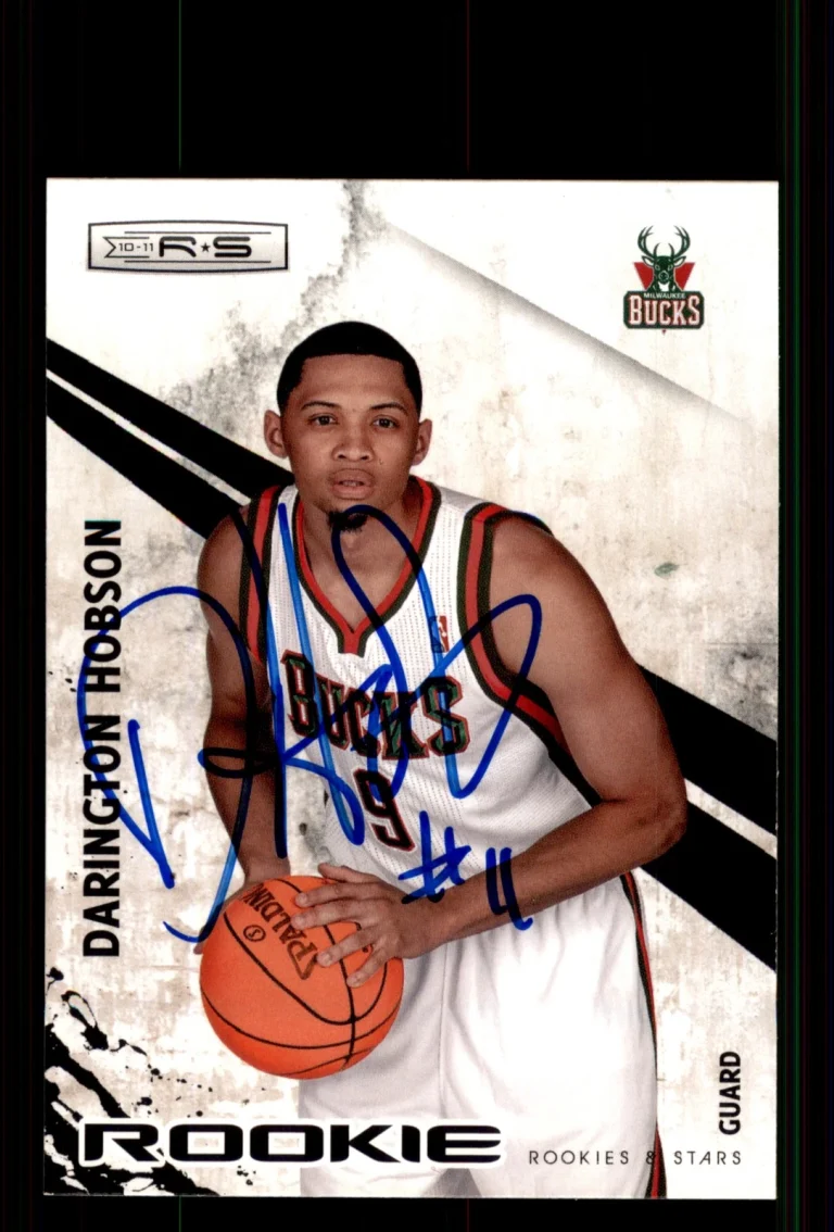 Signed Basketball Card Auto Darington Hobson 2010-11 Panini Rookies & Stars #119