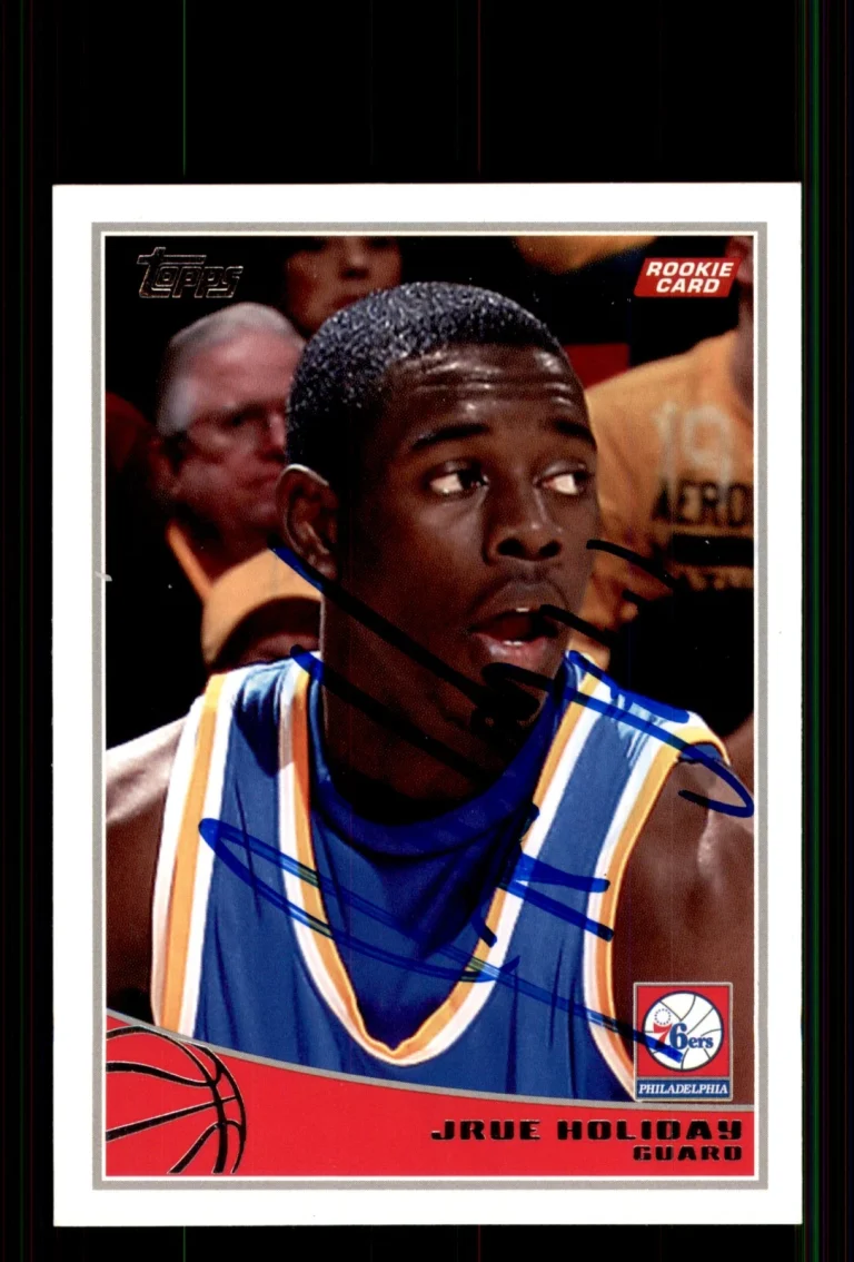 Signed Basketball Card Auto Jrue Holiday 2009-10 Topps #330 Philadelphia 76ers