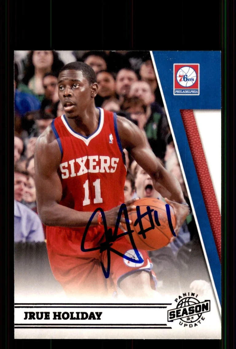 Signed Basketball Card Auto Jrue Holiday 2010-11 Panini Season Update #23 76ers