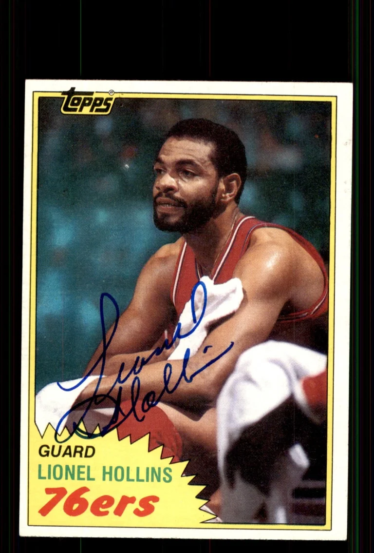 Signed Basketball Card Auto Lionel Hollins 1981-82 Topps #31 Philadelphia 76ers