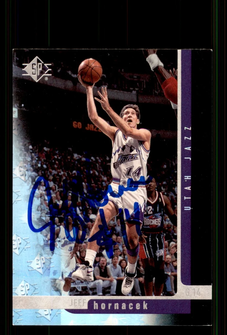 Signed Basketball Card Auto Jeff Hornacek 1996-97 SP #113 Utah Jazz