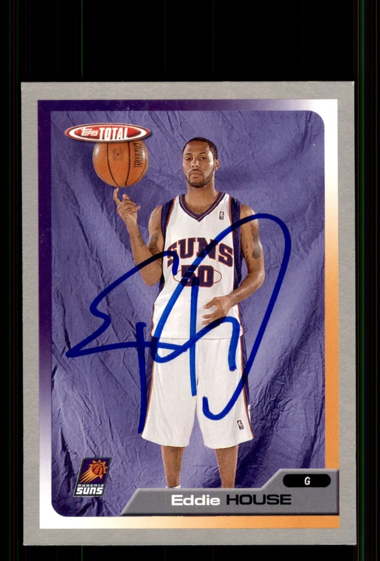Signed Basketball Card Auto Eddie House 2005-06 Topps Total #285 Suns Silver