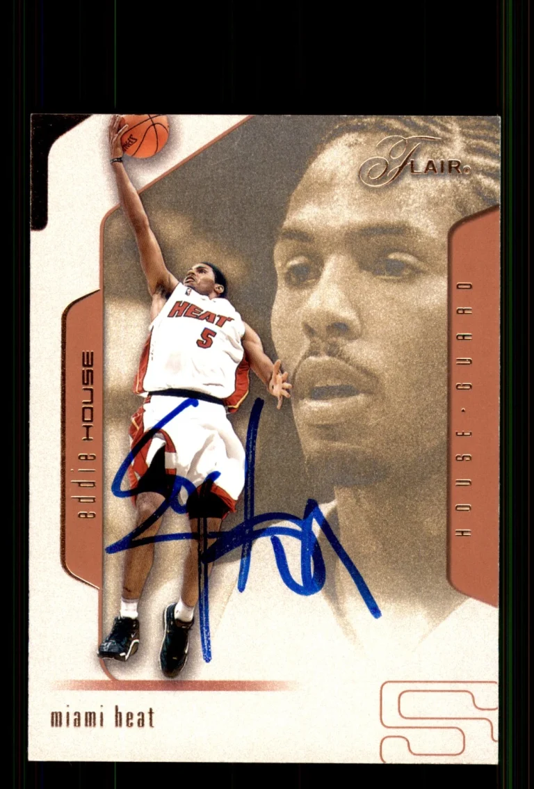 Signed Basketball Card Auto Eddie House 2001-02 Flair #59 Miami Heat