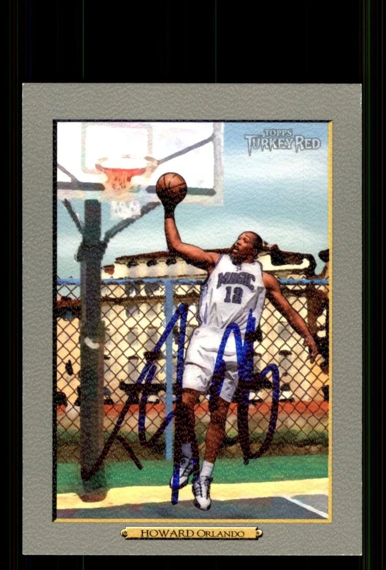 Signed Basketball Card Auto Dwight Howard 2006-07 Topps Turkey Red #60