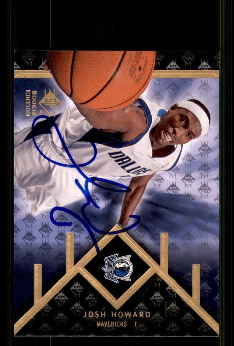 Signed Basketball Card Auto Josh Howard 2007-08 SP Rookie Edition #35