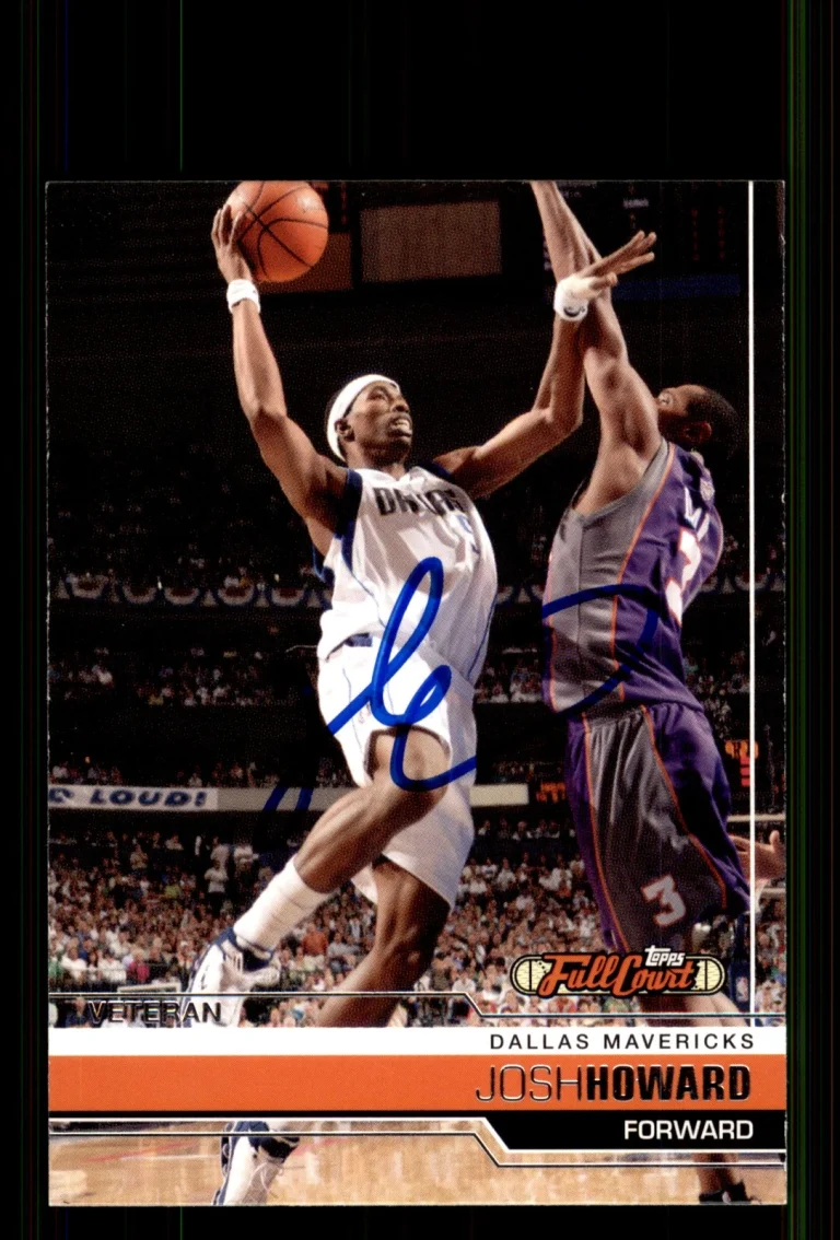 Signed Basketball Card Auto Josh Howard 2006-07 Topps Full Court #79 Mavericks