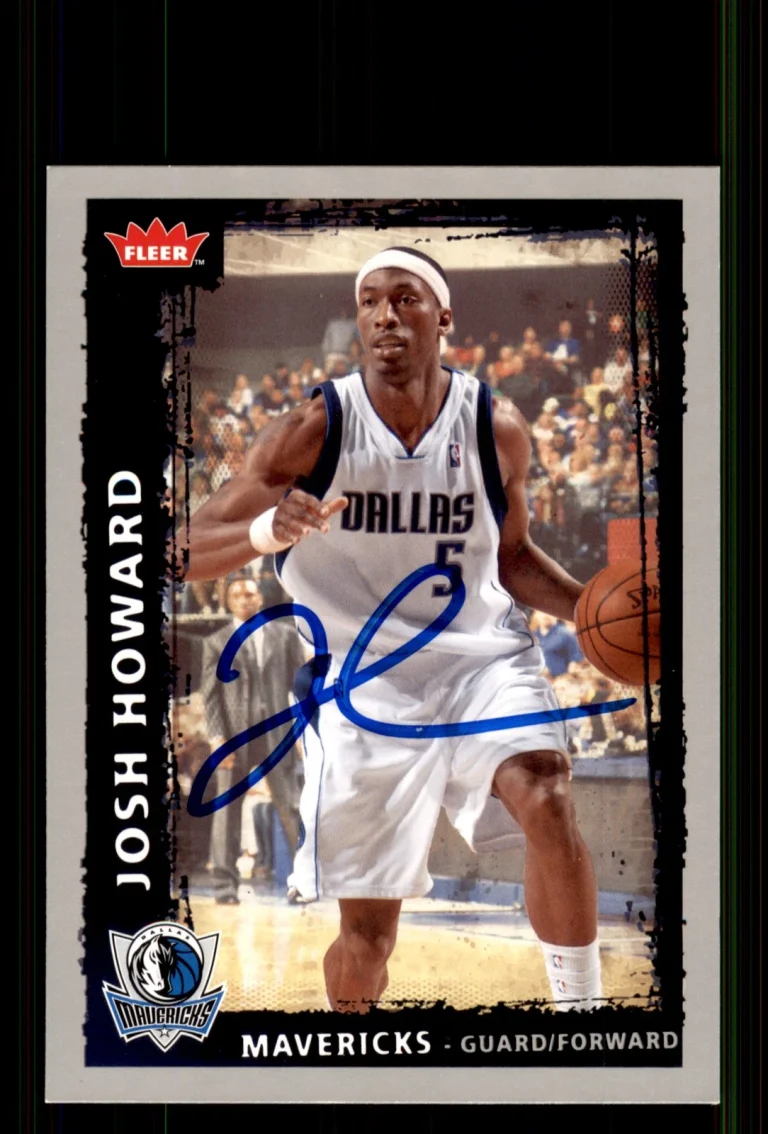 Signed Basketball Card Auto Josh Howard 2008-09 Fleer #145 Dallas Mavericks