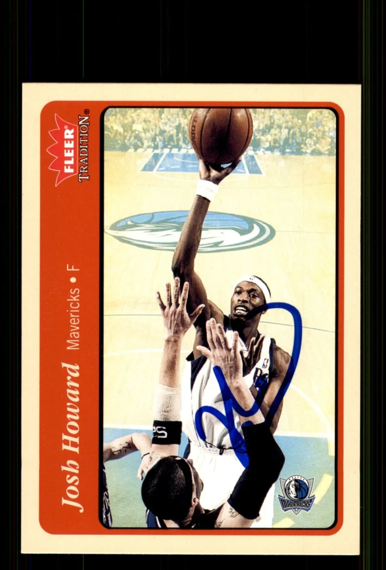 Signed Basketball Card Auto Josh Howard 2004-05 Fleer Tradition #80 Mavericks