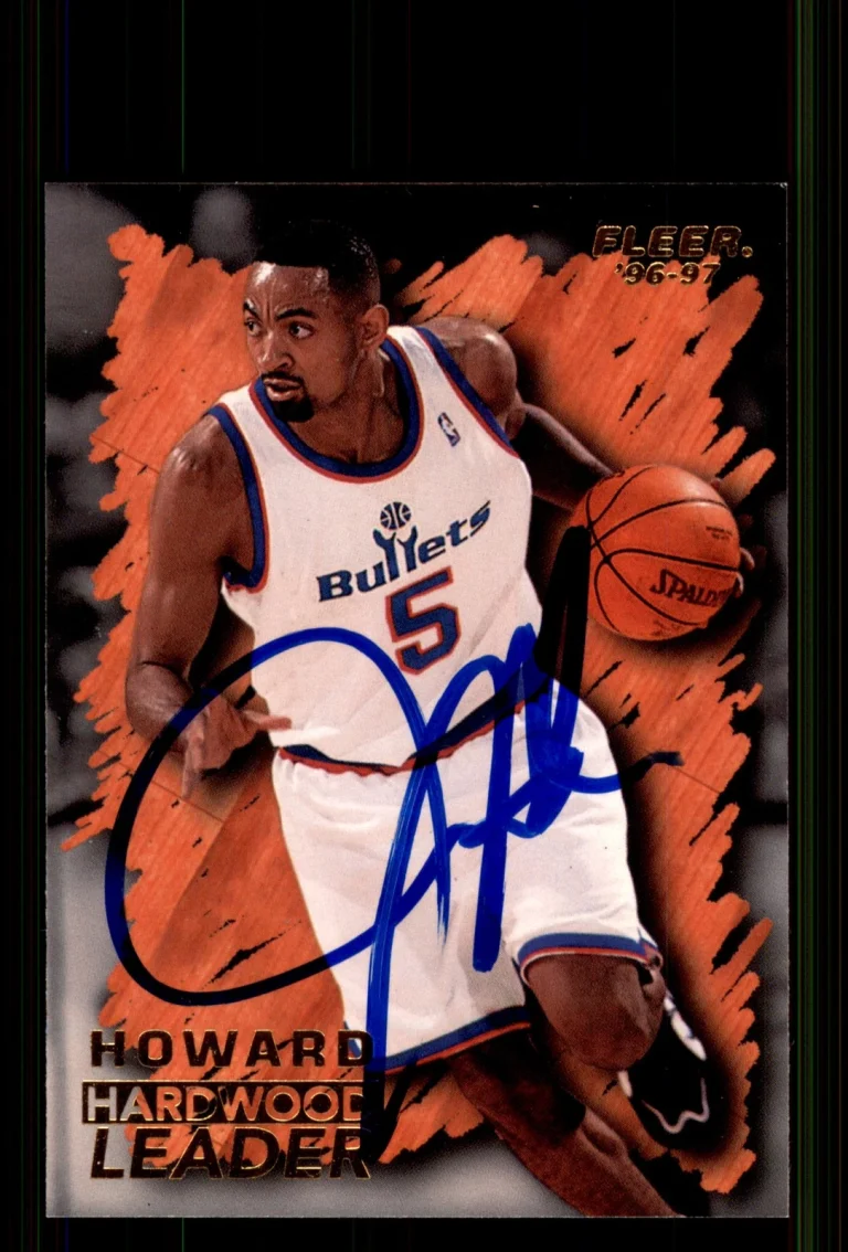 Signed Basketball Card Auto Juwan Howard 1996-97 Fleer #148 Washington Bullets