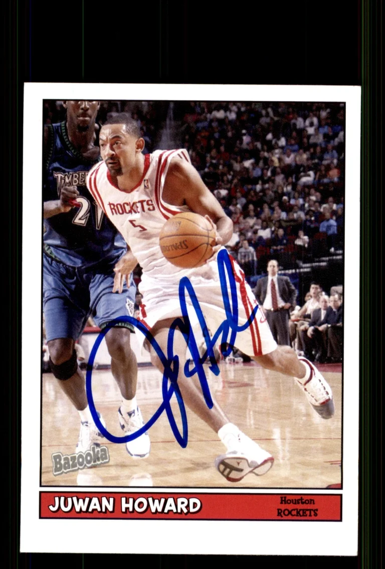 Signed Basketball Card Auto Juwan Howard 2005-06 Bazooka #133 Houston Rockets