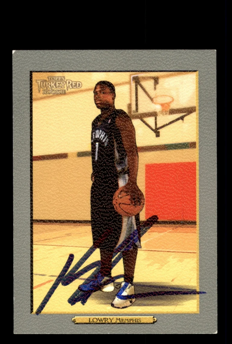 Signed Basketball Card Auto Kyle Lowry 2006-07 Topps Turkey Red #177 Grizzlies