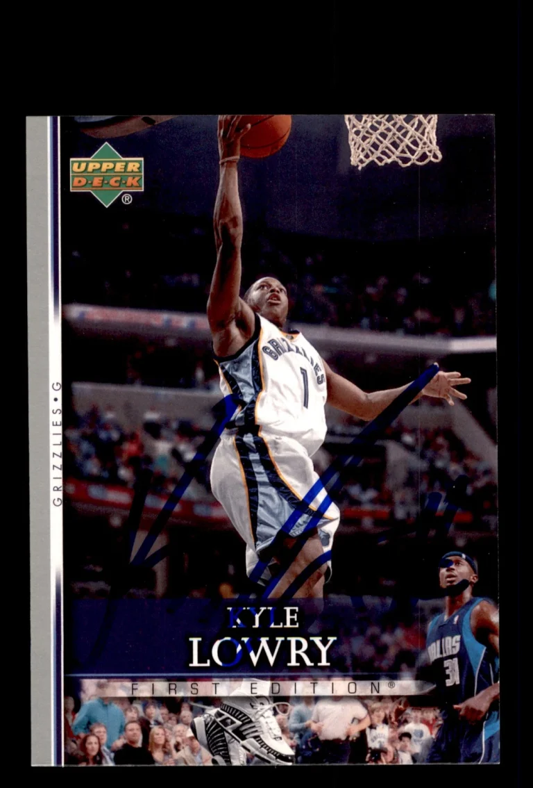 Signed Basketball Card Auto Kyle Lowry 2007-08 Upper Deck First Edition #15