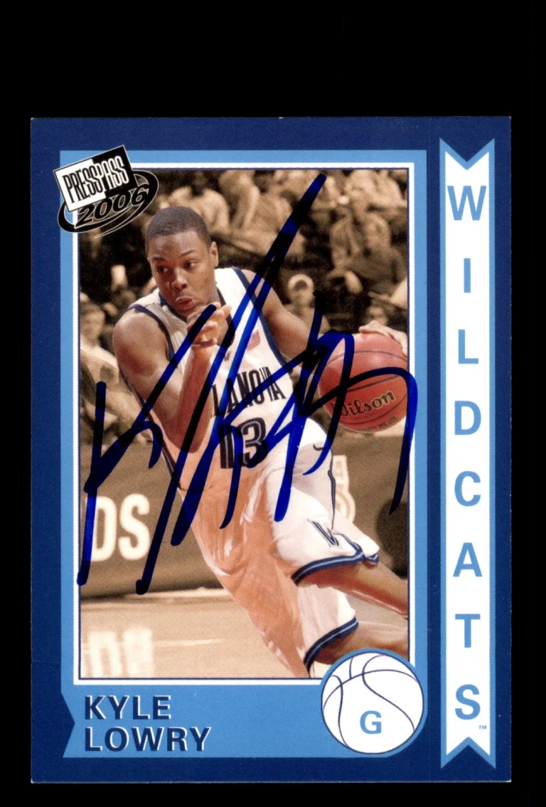 Signed Basketball Card Auto Kyle Lowry 2006 Press Pass #OS 22 Villanova Wildcats