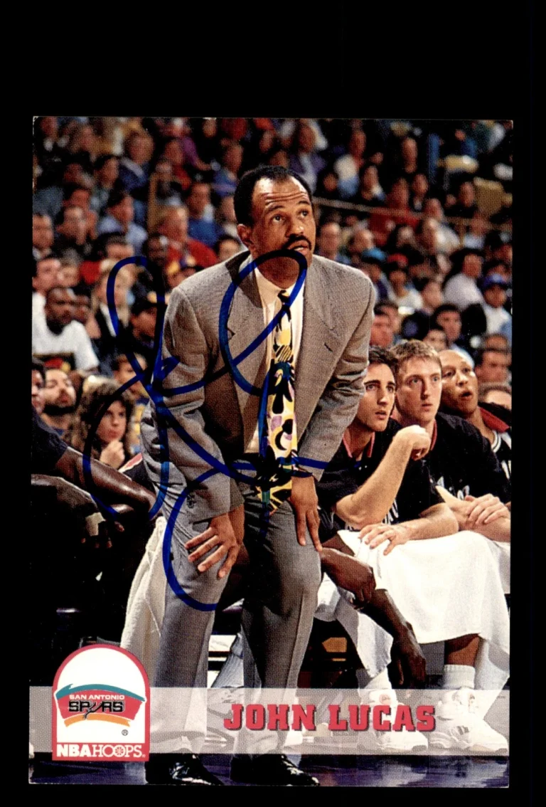 Signed Basketball Card Auto John Lucas 1993-94 Hoops #253 San Antonio Spurs