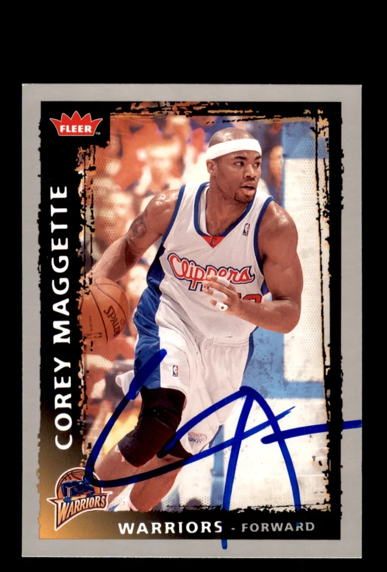 Signed Basketball Card Auto Corey Maggette 2008-09 Fleer #156 Golden State