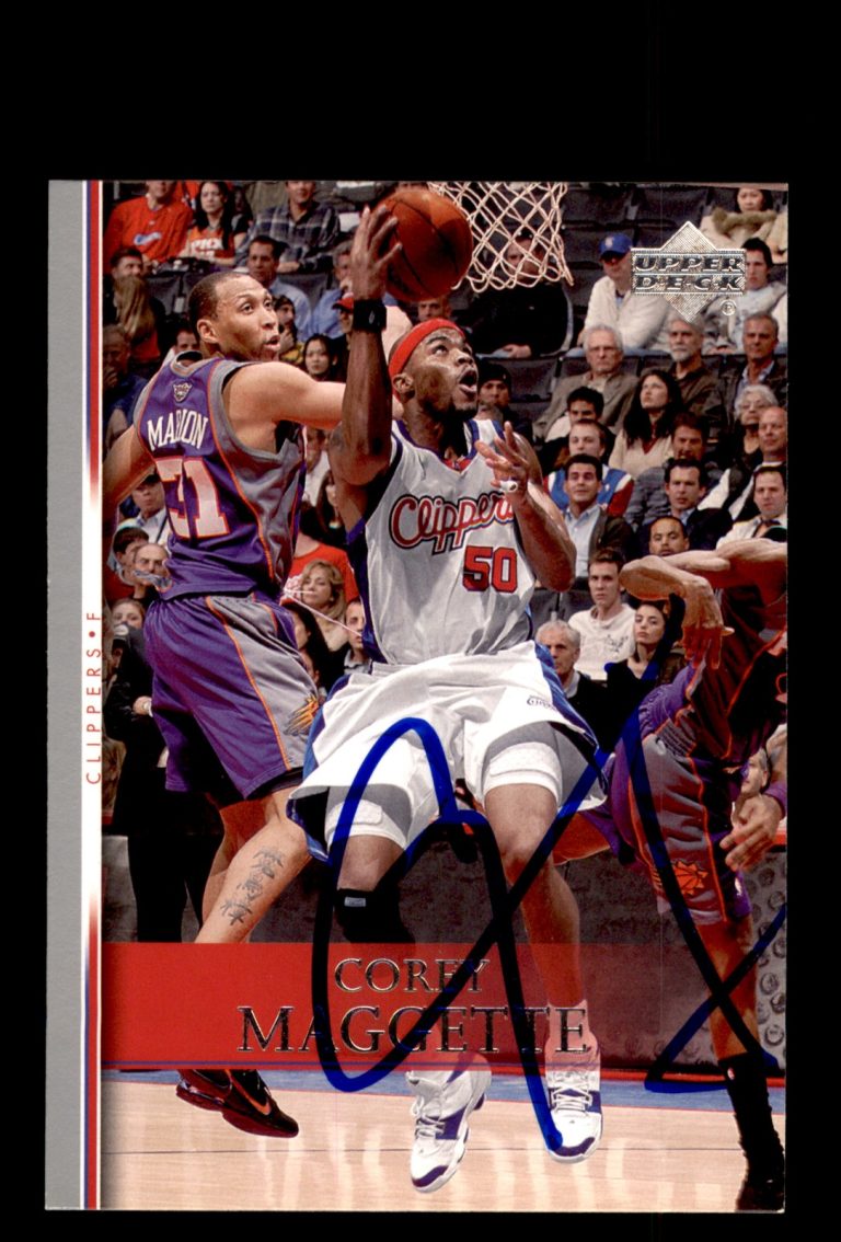 Signed Basketball Card Auto Corey Maggette 2007-08 Upper Deck #38 Clippers